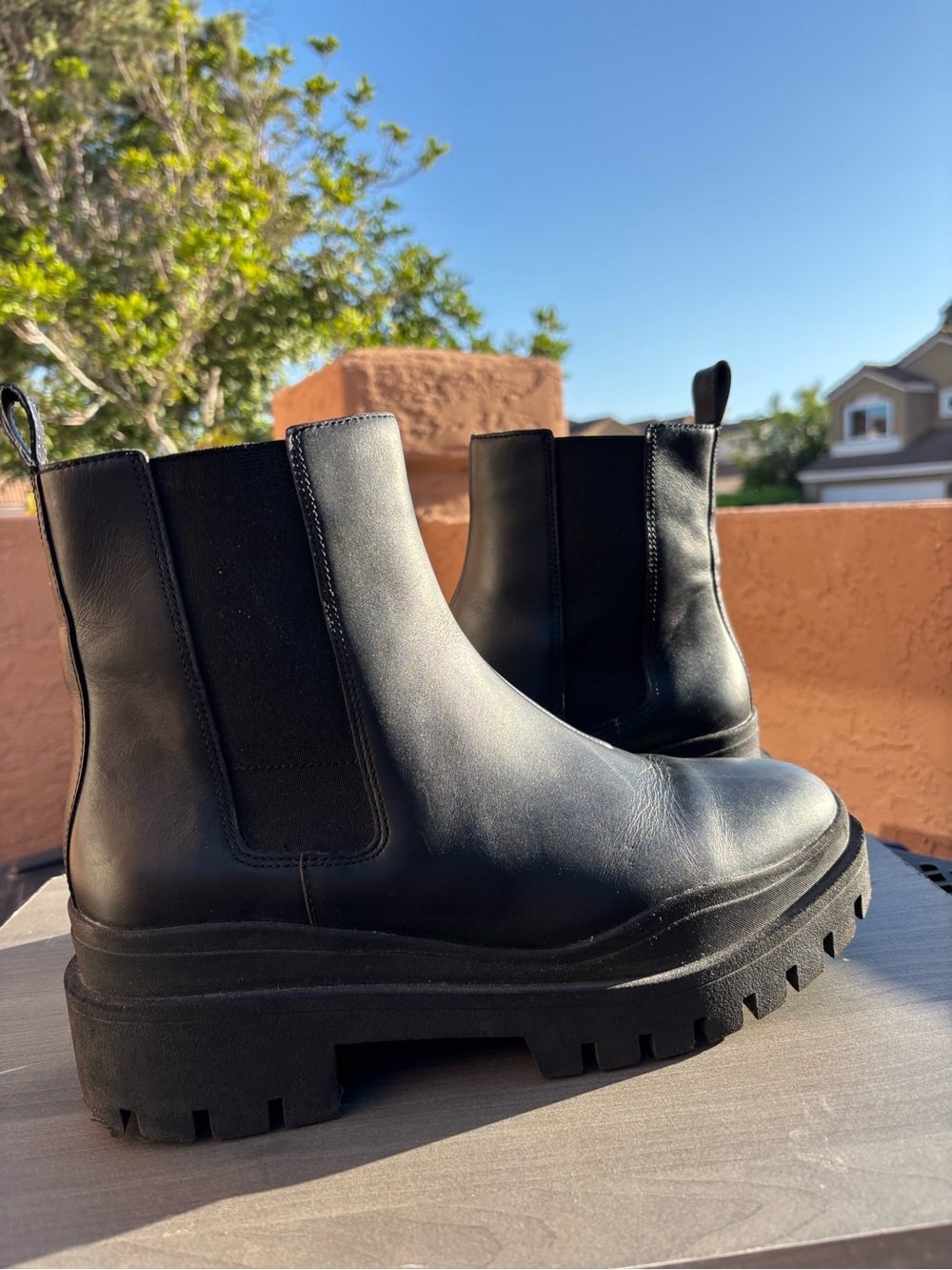 Vionic Karsen Black Women's Chelsea Style Lug Sole Waterproof Boots